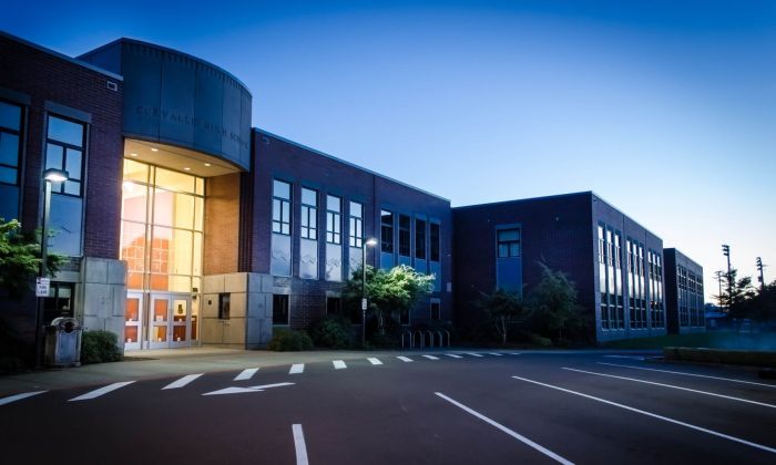 Corvallis High School front view