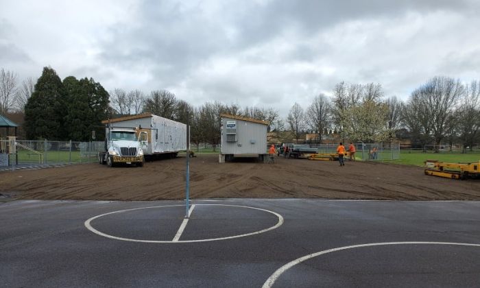 Garfield construction of temporary modulars