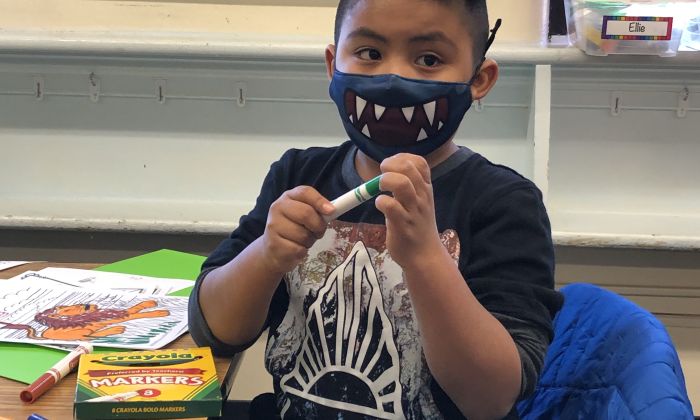 Kindergartner With Mask 2021