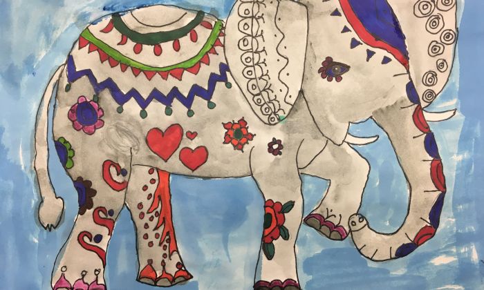 student art- elephant